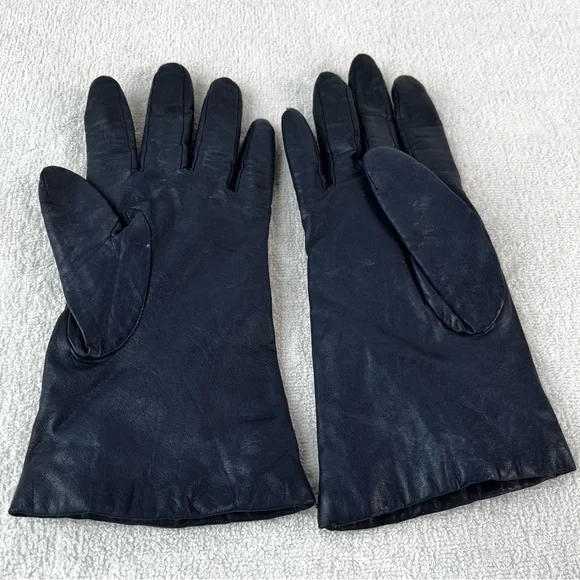 Fownes Accessories Fownes Leather Gloves Cashmere Knit Lined